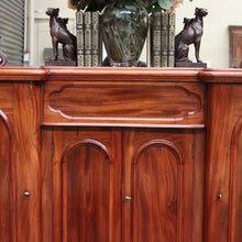 Load image into Gallery viewer, x SOLD Antique English Sideboard, Mahogany Mirror Back Inverted Sideboard Cabinet B10825