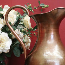 Load image into Gallery viewer, x SOLD Antique French Copper Jug, Water pitcher, Water Bucket, Flower Holder or Vase B10626