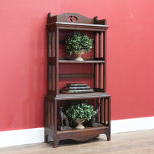 Load image into Gallery viewer, x SOLD Antique English Open Bookcase, Antique Art Nouveau Bookcase, Four Tier Book Self B10990