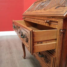 Load image into Gallery viewer, x SOLD Antique French Secretaire Bookcase with Desk, Drop front Writing Bureau Bookcase B10460