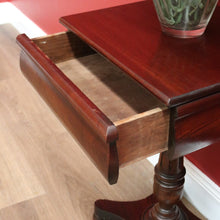 Load image into Gallery viewer, x SOLD Antique Australian Cedar Hall Table Single Pedestal Lamp Table Side Sewing Table B10729