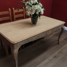 Load image into Gallery viewer, x SOLD Antique French Dining Table, Antique Raw Bleached Oak Kitchen Table, Carved Legs B10580