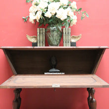 Load image into Gallery viewer, x SOLD Vintage French Oak Drop/Fall Front Kneading Trough Hallway Table Cabinet Stand B10703