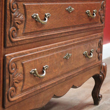 Load image into Gallery viewer, x SOLD French Chest of Drawers Vintage Hall Cupboard with Three Drawer Oak Hall Cabinet B10929