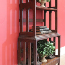 Load image into Gallery viewer, x SOLD Antique English Open Bookcase, Antique Art Nouveau Bookcase, Four Tier Book Self B10990