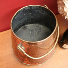 Load image into Gallery viewer, x SOLD Antique French Brass Copper Ice Bucket, Coal Scuttle Pot Planter Umbrella Holder B10735