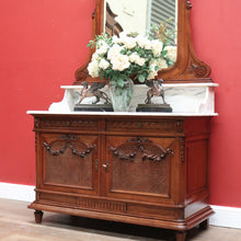 Load image into Gallery viewer, x SOLD Antique French Dressing Table, French Walnut Hall Cabinet, Entry Foyer Cupboard B10842