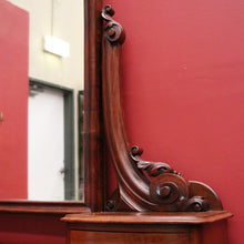 Load image into Gallery viewer, x SOLD Antique English Dressing Table, Walnut and Burr Walnut Mirror Back Dresser. B11160