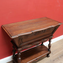 Load image into Gallery viewer, x SOLD Vintage French Oak Drop/Fall Front Kneading Trough Hallway Table Cabinet Stand B10703