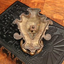 Load image into Gallery viewer, x SOLD Antique French Brass Door Knocker, Antique Brass Lion's Head, Dragon Ring Handle B10769