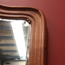 Load image into Gallery viewer, Antique French Mirror Oak Bevelled Edge Mirror, Wall Mirror, Vanity, Hall Mirror B10878