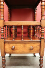 Load image into Gallery viewer, x SOLD Antique English Walnut Music Canterbury Open Bookcase Combination Display Stand. B9449