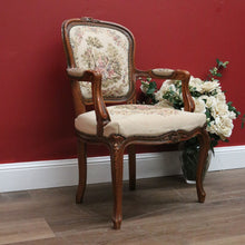 Load image into Gallery viewer, Vintage French Armchair, French Tapestry Seat Back Armchair, Hall Bedroom Chair B11052