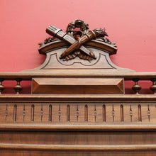 Load image into Gallery viewer, x SOLD Antique French Walnut Single Bed Head Single Bed Headboard with Thistle Finials B10457