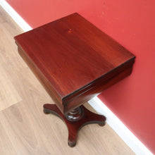 Load image into Gallery viewer, x SOLD Antique Australian Cedar Hall Table Single Pedestal Lamp Table Side Sewing Table B10729
