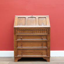 Load image into Gallery viewer, x SOLD Antique Writing Bureau Desk, French Oak Drop Front Bureau Desk Chest of Drawers B10535