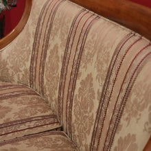 Load image into Gallery viewer, x SOLD Vintage French Settee, 2 Seat Sofa, Lounge, Vintage Hall Chair Gold and Burgundy. B10443