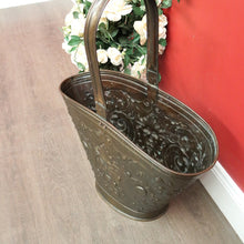 Load image into Gallery viewer, x SOLD Antique Belgian Umbrella Holder Stand, Pressed Brass Plant Holder Jardinière Pot. B10426