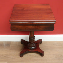 Load image into Gallery viewer, x SOLD Antique Australian Cedar Hall Table Single Pedestal Lamp Table Side Sewing Table B10729