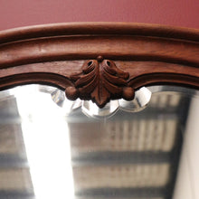 Load image into Gallery viewer, Antique French Mirror Oak Bevelled Edge Mirror, Wall Mirror, Vanity, Hall Mirror B10878
