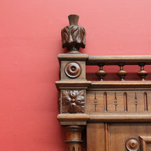 Load image into Gallery viewer, x SOLD Antique French Walnut Single Bed Head Single Bed Headboard with Thistle Finials B10457