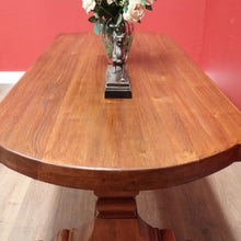 Load image into Gallery viewer, x SOLD Antique French Oak Dining Table or Twin Pedestal Kitchen Table, Stretcher Base. B11268