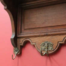 Load image into Gallery viewer, x SOLD Antique French Coat Rack, Coat and Scarf Rack Umbrella Holder Oak Brass Hat Rack B10763
