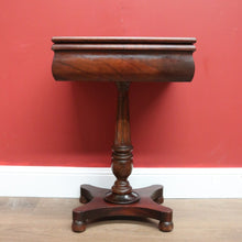 Load image into Gallery viewer, x SOLD Antique Australian Cedar Hall Table Single Pedestal Lamp Table Side Sewing Table B10729