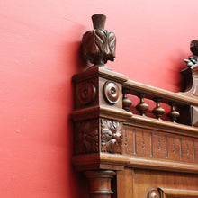Load image into Gallery viewer, x SOLD Antique French Walnut Single Bed Head Single Bed Headboard with Thistle Finials B10457
