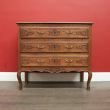 Load image into Gallery viewer, x SOLD Antique French Chest of Drawers, 3 Drawer Hall Table, Hall Cabinet Large Bedside B10296