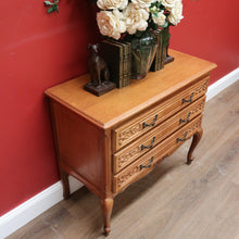 Load image into Gallery viewer, x SOLD Vintage French Chest of Drawers French Oak Three Drawer Chest Hall Entry Cabinet B10955