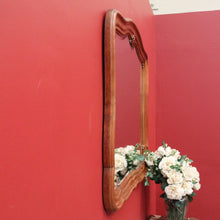 Load image into Gallery viewer, Antique French Mirror Oak Bevelled Edge Mirror, Wall Mirror, Vanity, Hall Mirror B10878