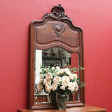 Load image into Gallery viewer, Antique French Oak, Wall Mirror, Over Mantle Mirror, Oak Dressing, Hall Mirror B10760
