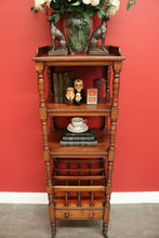 Load image into Gallery viewer, x SOLD Antique English Walnut Music Canterbury Open Bookcase Combination Display Stand. B9449