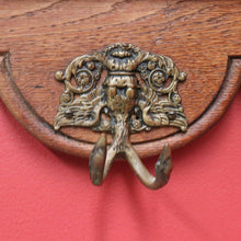 Load image into Gallery viewer, x SOLD Antique French Coat Rack, Coat and Scarf Rack Umbrella Holder Oak Brass Hat Rack B10763