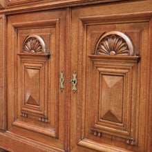 Load image into Gallery viewer, x SOLLD Antique Sideboard, French Oak and Lead Light Two Height Sideboard Hall Cabinet B10863