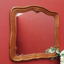 Load image into Gallery viewer, Antique French Mirror Oak Bevelled Edge Mirror, Wall Mirror, Vanity, Hall Mirror B10878