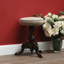 Load image into Gallery viewer, x SOLD Antique Australian Cedar Piano Stool, Cedar Tapestry Swivel Dressing Table Chair B11102