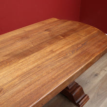 Load image into Gallery viewer, x SOLD Antique French Oak Dining Table or Twin Pedestal Kitchen Table, Stretcher Base. B11268