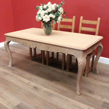 Load image into Gallery viewer, x SOLD Antique French Dining Table, Antique Raw Bleached Oak Kitchen Table, Carved Legs B10580