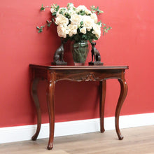 Load image into Gallery viewer, x SOLD Antique French Mahogany Hall Table Games Table Fold over Card Table, Carved Legs B10730