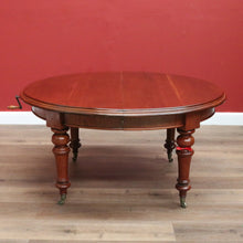 Load image into Gallery viewer, x SOLD Antique English D-End Dining Table, Antique Mahogany 3 Leaf Kitchen Dining Table B10823