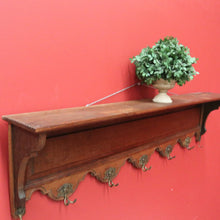 Load image into Gallery viewer, x SOLD Antique French Coat Rack, Coat and Scarf Rack Umbrella Holder Oak Brass Hat Rack B10763