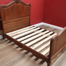Load image into Gallery viewer, x SOLD Double Bed, Antique French Walnut Double Bed Frame and Slats, Head, Foot, Sides B10874