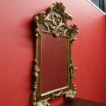 Load image into Gallery viewer, x SOLD Antique Italian Mirror, Antique Gilt and Burr Walnut Wall Hall or Vanity Mirror. B9806