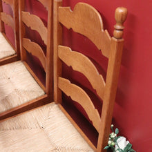 Load image into Gallery viewer, x SOLD Set of Six Antique French Dining Chairs, Antique Oak and Rush Seat Kitchen Chair B10815