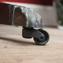 Load image into Gallery viewer, x SOLD Vintage Leather and Mahogany Office Chair, Button Back, Seat and Armrest Chair. B11293