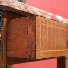 Load image into Gallery viewer, x SOLD Antique French Lamp Table, French Bedside Table. Marble, Walnut and Gilt Brass B11076