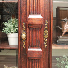 Load image into Gallery viewer, x SOLD Antique Dutch Bookcase, Oak and Glass Door Bookcase, China Display Cabinet B11068