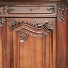 Load image into Gallery viewer, x SOLD Antique French Walnut 2 Section Carved Buffet Bookcase Display China Cabinet. B11915